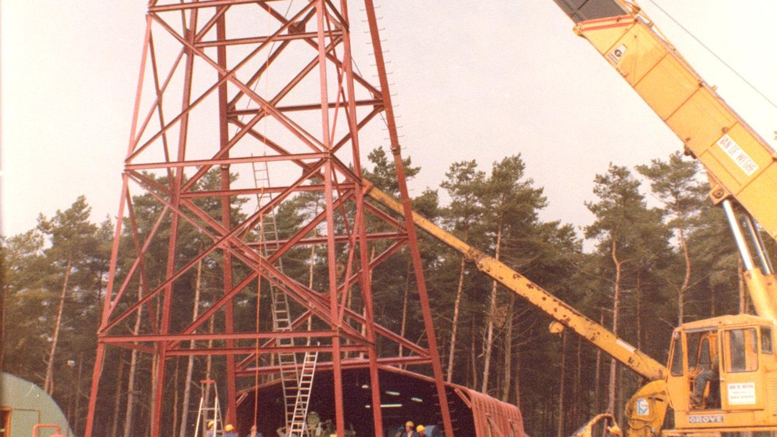 Installation of shaft tower